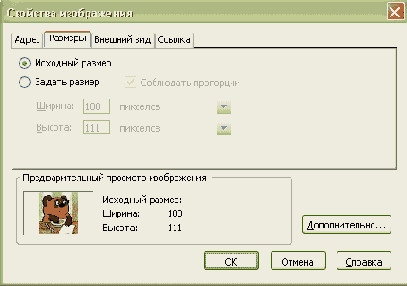 Работа с изображениями в Nvu